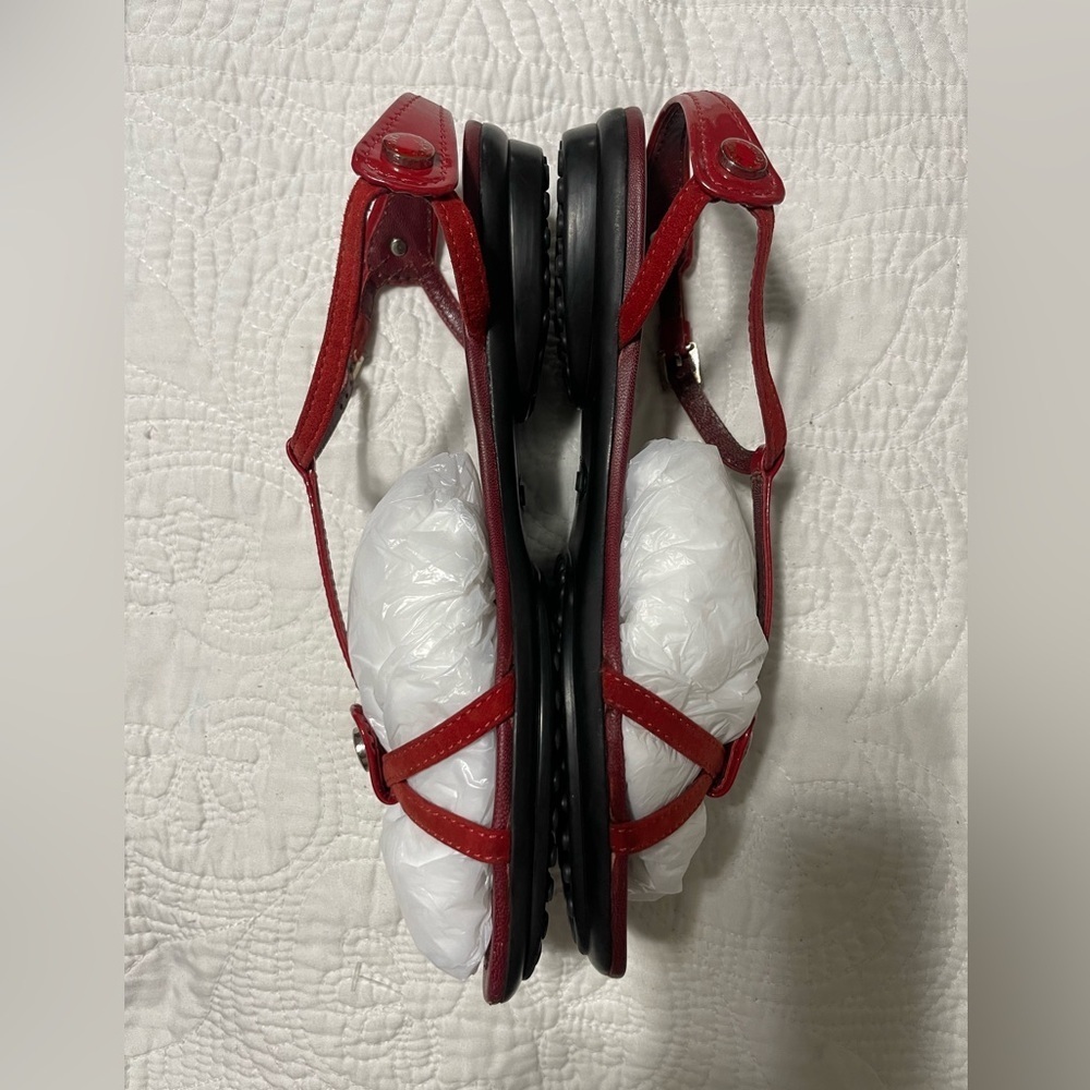 TOD’S Red Sandals Size 36.5 - Picture 5 of 10